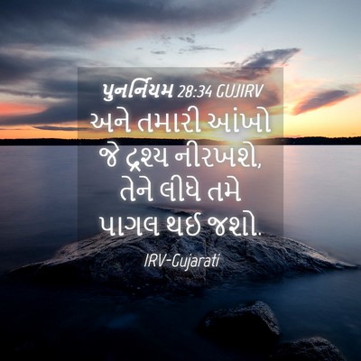 Picture 04 - પુનર્નિયમ 28:34 GUJIRV - અને તમારી આંખો જે - Bible Verse Picture