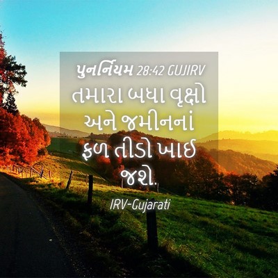 Picture 04 - પુનર્નિયમ 28:42 GUJIRV - તમારા બધા વૃક્ષો - Bible Verse Picture