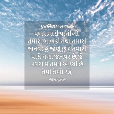 Picture 04 - પુનર્નિયમ 3:19 GUJIRV - પણ તમારી પત્નીઓ, - Bible Verse Picture