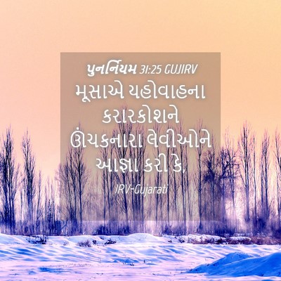 Picture 04 - પુનર્નિયમ 31:25 GUJIRV - મૂસાએ યહોવાહના - Bible Verse Picture