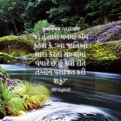 Picture 04 - પુનર્નિયમ 7:17 GUJIRV - જો તું તારા મનમાં - Bible Verse Picture