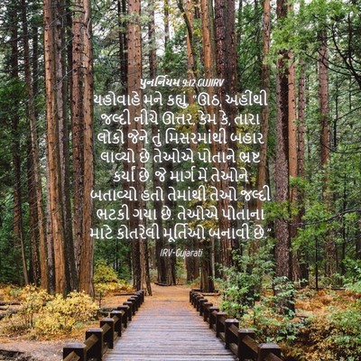 Picture 04 - પુનર્નિયમ 9:12 GUJIRV - યહોવાહે મને - Bible Verse Picture