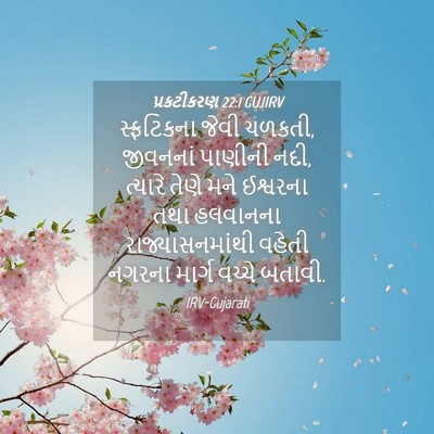 Picture 04 - પ્રકટીકરણ 22:1 GUJIRV - સ્ફટિકના જેવી - Bible Verse Picture