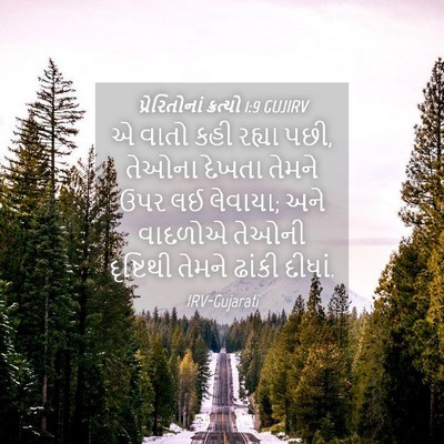 Picture 04 - પ્રેરિતોનાં ક્રત્યો 1:9 GUJIRV - એ વાતો કહી રહ્યા - Bible Verse Picture