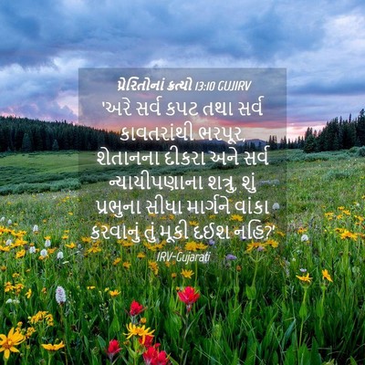Picture 04 - પ્રેરિતોનાં ક્રત્યો 13:10 GUJIRV - ‘અરે સર્વ કપટ તથા - Bible Verse Picture
