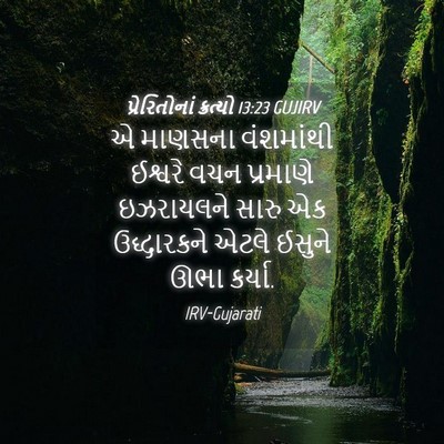 Picture 04 - પ્રેરિતોનાં ક્રત્યો 13:23 GUJIRV - એ માણસના વંશમાંથી - Bible Verse Picture