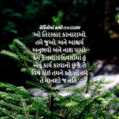 Picture 04 - પ્રેરિતોનાં ક્રત્યો 13:41 GUJIRV - ‘ઓ તિરસ્કાર - Bible Verse Picture