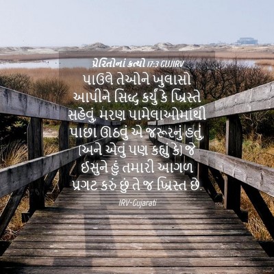Picture 04 - પ્રેરિતોનાં ક્રત્યો 17:3 GUJIRV - પાઉલે તેઓને - Bible Verse Picture