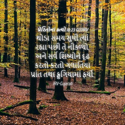 Picture 04 - પ્રેરિતોનાં ક્રત્યો 18:23 GUJIRV - થોડા સમય સુધી - Bible Verse Picture