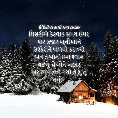 Picture 04 - પ્રેરિતોનાં ક્રત્યો 21:38 GUJIRV - મિસરીએ કેટલાક સમય - Bible Verse Picture