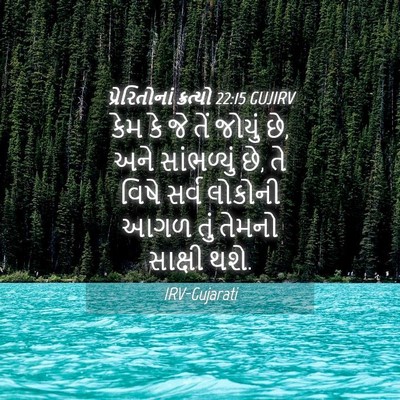 Picture 04 - પ્રેરિતોનાં ક્રત્યો 22:15 GUJIRV - કેમ કે જે તેં જોયું - Bible Verse Picture