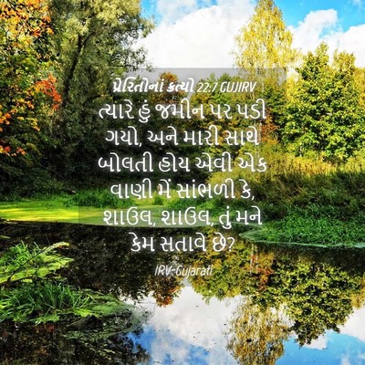Picture 04 - પ્રેરિતોનાં ક્રત્યો 22:7 GUJIRV - ત્યારે હું જમીન પર - Bible Verse Picture