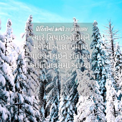 Picture 04 - પ્રેરિતોનાં ક્રત્યો 23:31 GUJIRV - ત્યારે સિપાઈઓ - Bible Verse Picture