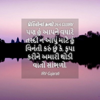 Picture 04 - પ્રેરિતોનાં ક્રત્યો 24:4 GUJIRV - પણ હું આપને વધારે - Bible Verse Picture