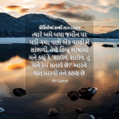 Picture 04 - પ્રેરિતોનાં ક્રત્યો 26:14 GUJIRV - ત્યારે અમે બધા - Bible Verse Picture