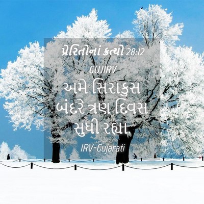 Picture 04 - પ્રેરિતોનાં ક્રત્યો 28:12 GUJIRV - અમે સિરાકુસ બંદરે - Bible Verse Picture