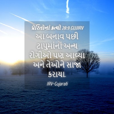 Picture 04 - પ્રેરિતોનાં ક્રત્યો 28:9 GUJIRV - આ બનાવ પછી - Bible Verse Picture