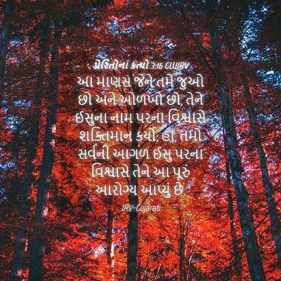 Picture 04 - પ્રેરિતોનાં ક્રત્યો 3:16 GUJIRV - આ માણસ જેને તમે જુઓ - Bible Verse Picture
