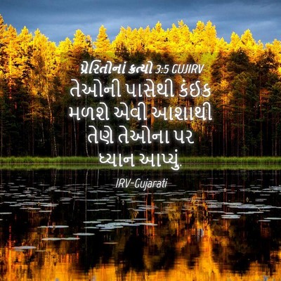 Picture 04 - પ્રેરિતોનાં ક્રત્યો 3:5 GUJIRV - તેઓની પાસેથી કંઈક - Bible Verse Picture