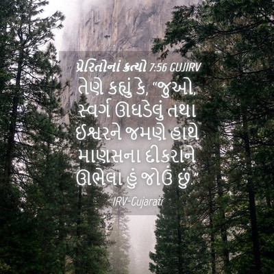 Picture 04 - પ્રેરિતોનાં ક્રત્યો 7:56 GUJIRV - તેણે કહ્યું કે, - Bible Verse Picture