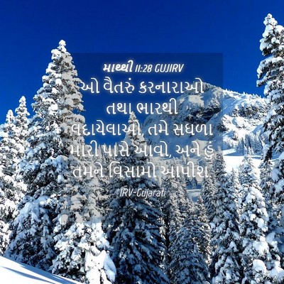 Picture 04 - માથ્થી 11:28 GUJIRV - ઓ વૈતરું કરનારાઓ - Bible Verse Picture