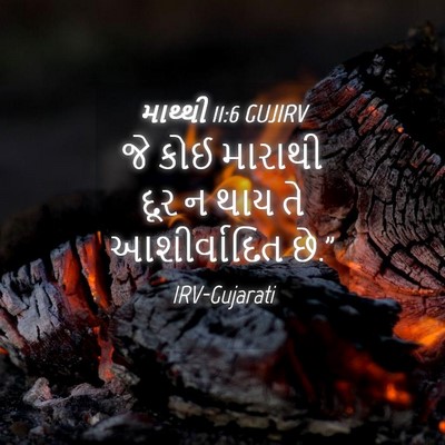 Picture 04 - માથ્થી 11:6 GUJIRV - જે કોઈ મારાથી દૂર ન - Bible Verse Picture