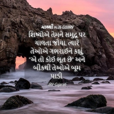 Picture 04 - માથ્થી 14:26 GUJIRV - શિષ્યોએ તેમને - Bible Verse Picture