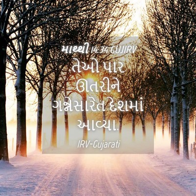 Picture 04 - માથ્થી 14:34 GUJIRV - તેઓ પાર ઊતરીને - Bible Verse Picture