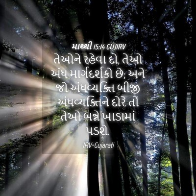 Picture 04 - માથ્થી 15:14 GUJIRV - તેઓને રહેવા દો, તેઓ - Bible Verse Picture