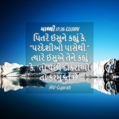 Picture 04 - માથ્થી 17:26 GUJIRV - પિતરે ઈસુને - Bible Verse Picture