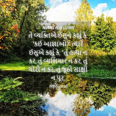 Picture 04 - માથ્થી 19:18 GUJIRV - તે વ્યક્તિએ ઈસુને - Bible Verse Picture