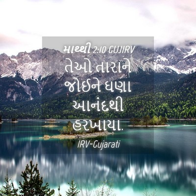 Picture 04 - માથ્થી 2:10 GUJIRV - તેઓ તારાને જોઈને - Bible Verse Picture