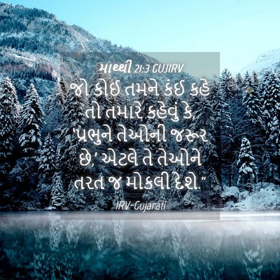 Picture 04 - માથ્થી 21:3 GUJIRV - જો કોઈ તમને કંઈ કહે - Bible Verse Picture