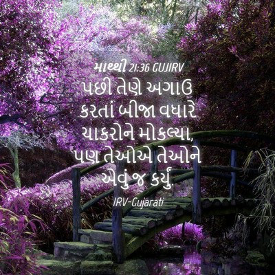 Picture 04 - માથ્થી 21:36 GUJIRV - પછી તેણે અગાઉ - Bible Verse Picture