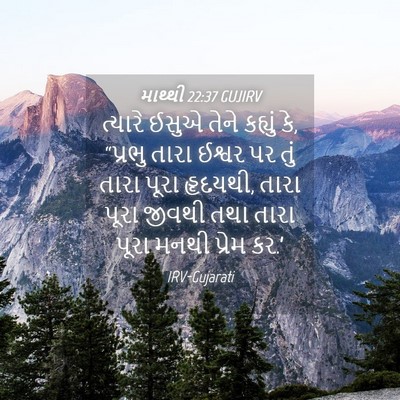 Picture 04 - માથ્થી 22:37 GUJIRV - ત્યારે ઈસુએ તેને - Bible Verse Picture