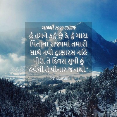 Picture 04 - માથ્થી 26:29 GUJIRV - હું તમને કહું છું - Bible Verse Picture