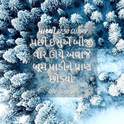 Picture 04 - માથ્થી 27:50 GUJIRV - પછી ઈસુએ બીજી વાર - Bible Verse Picture