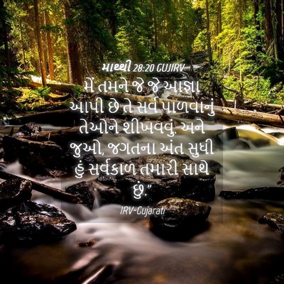 Picture 04 - માથ્થી 28:20 GUJIRV - મેં તમને જે જે - Bible Verse Picture