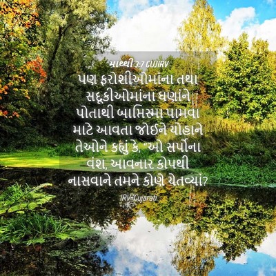Picture 04 - માથ્થી 3:7 GUJIRV - પણ ફરોશીઓમાંના - Bible Verse Picture