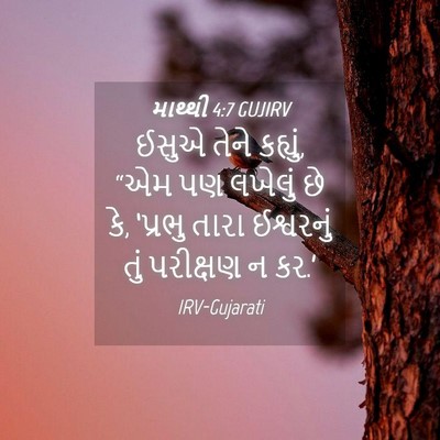Picture 04 - માથ્થી 4:7 GUJIRV - ઈસુએ તેને કહ્યું, - Bible Verse Picture