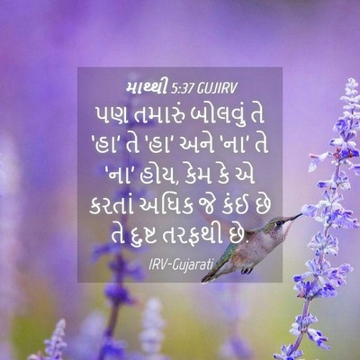 Picture 04 - માથ્થી 5:37 GUJIRV - પણ તમારું બોલવું - Bible Verse Picture