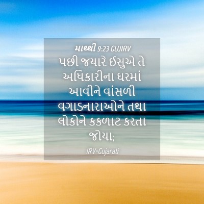 Picture 04 - માથ્થી 9:23 GUJIRV - પછી જયારે ઈસુએ તે - Bible Verse Picture