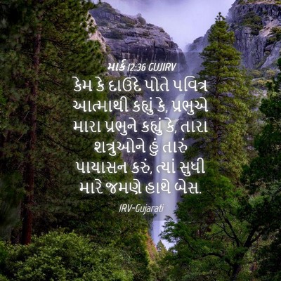 Picture 04 - માર્ક 12:36 GUJIRV - કેમ કે દાઉદે પોતે - Bible Verse Picture