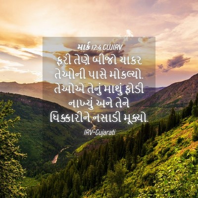 Picture 04 - માર્ક 12:4 GUJIRV - ફરી તેણે બીજો ચાકર - Bible Verse Picture