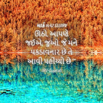 Picture 04 - માર્ક 14:42 GUJIRV - ઊઠો, આપણે જઈએ; જુઓ, - Bible Verse Picture