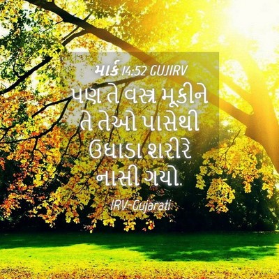 Picture 04 - માર્ક 14:52 GUJIRV - પણ તે વસ્ત્ર - Bible Verse Picture