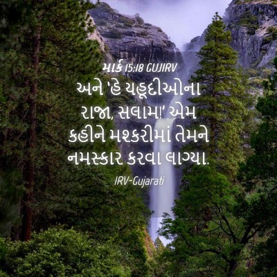 Picture 04 - માર્ક 15:18 GUJIRV - અને ‘હે યહૂદીઓના - Bible Verse Picture