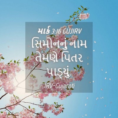 Picture 04 - માર્ક 3:16 GUJIRV - સિમોનનું નામ - Bible Verse Picture