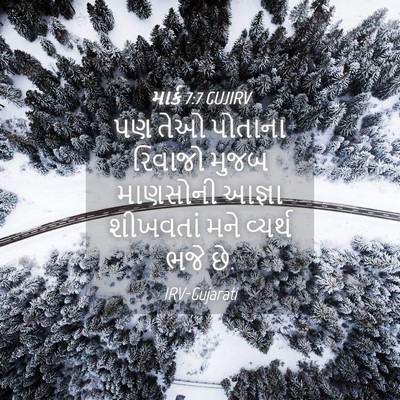 Picture 04 - માર્ક 7:7 GUJIRV - પણ તેઓ પોતાના - Bible Verse Picture