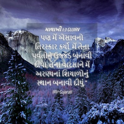 Picture 04 - માલાખી 1:3 GUJIRV - પણ મેં એસાવનો - Bible Verse Picture